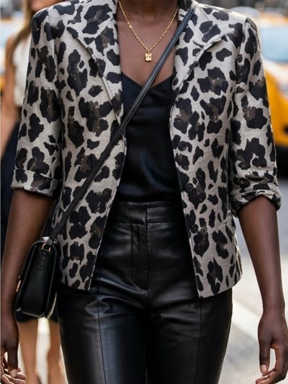 Lafayette 148 New York Leopard Print Blazer XL 16 Textured Wool Blend Jacket